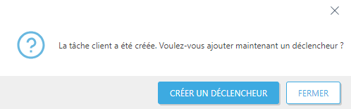 Créer un déclencheur. Créer un déclencheur.