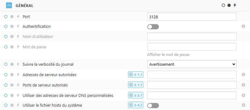 Paramètres de politique générale ESET Bridge