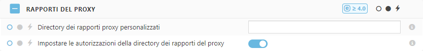 Impostazioni del criterio dei rapporti del proxy di ESET Bridge Impostazioni del criterio dei rapporti del proxy di ESET Bridge