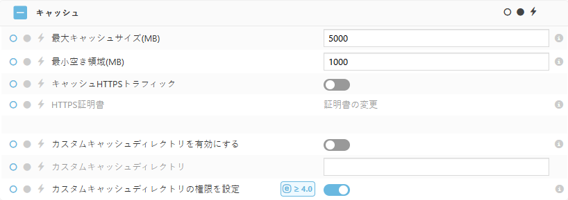 ESET Bridgeキャッシュポリシー設定