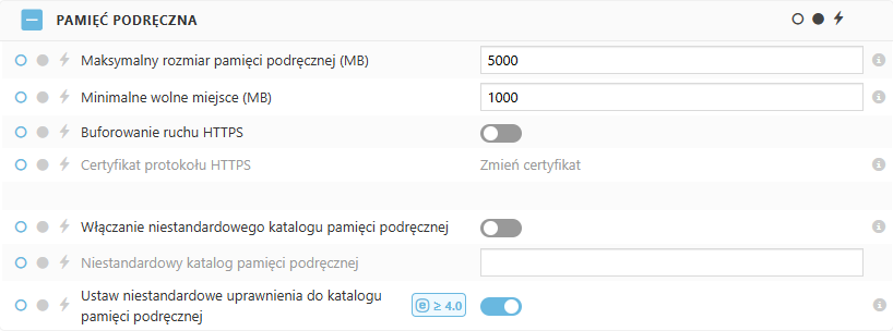 Ustawienia polityki pamięci podręcznej ESET Bridge Ustawienia polityki pamięci podręcznej ESET Bridge
