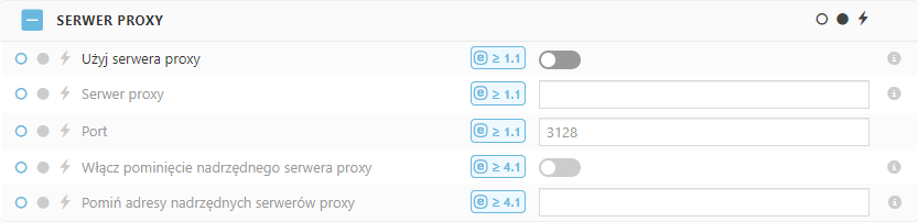 Ustawienia polityki serwera proxy ESET Bridge Ustawienia polityki serwera proxy ESET Bridge