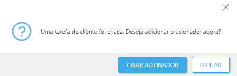 Criar acionador. Criar acionador.