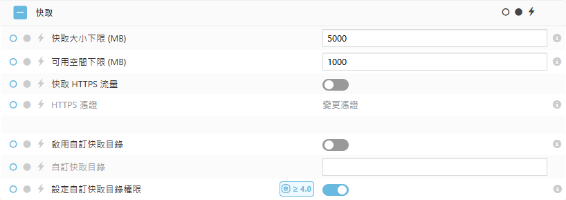 ESET Bridge 快取原則設定 ESET Bridge 快取原則設定