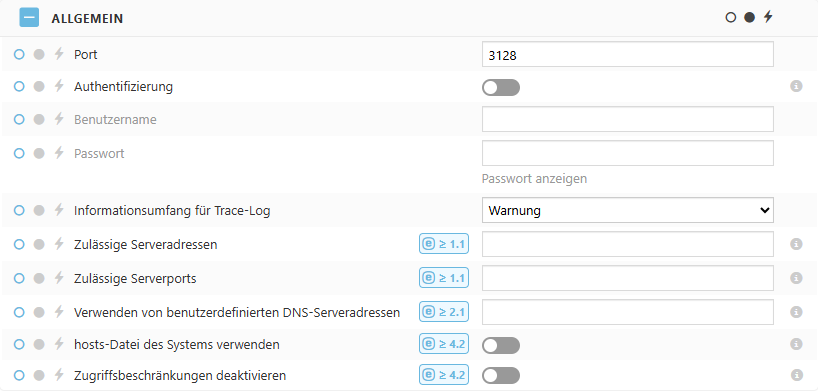 Allgemeine Policy-Einstellungen für ESET Bridge Allgemeine Policy-Einstellungen für ESET Bridge