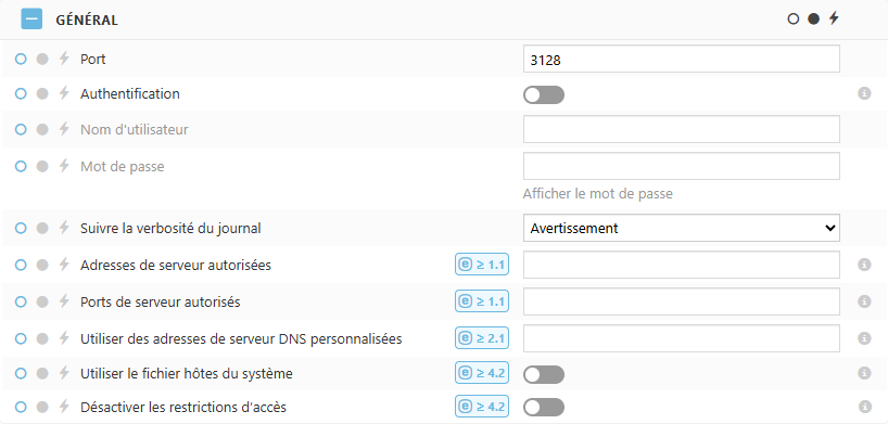Paramètres généraux de la politique ESET Bridge