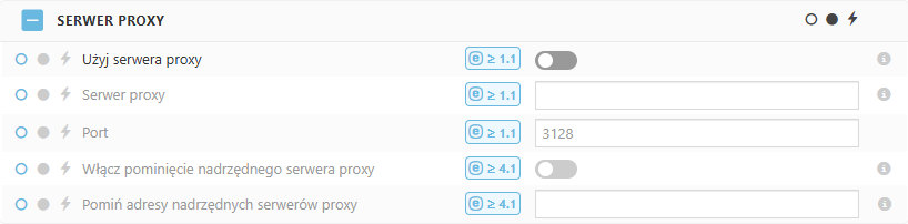 Ustawienia polityki serwera proxy ESET Bridge Ustawienia polityki serwera proxy ESET Bridge