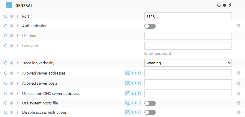 ESET Bridge General policy settings ESET Bridge General policy settings