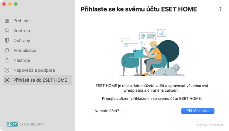 Přihlášení do ESET HOME Přihlášení do ESET HOME