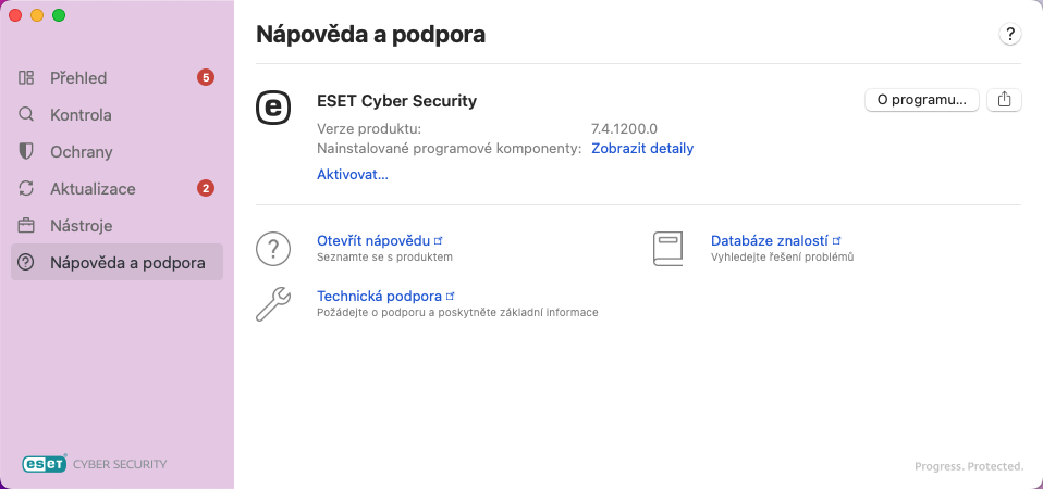 Nápověda a podpora Nápověda a podpora