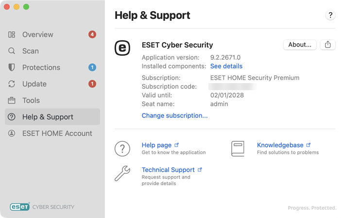 Help and support information Help and support information