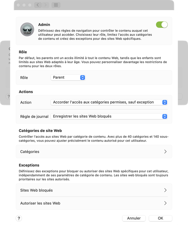 règles du contrôle parental règles du contrôle parental