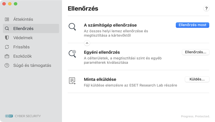 ESET Cyber Security Ellenőrzési beállítások