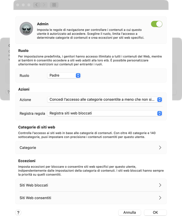 regole del controllo accessi