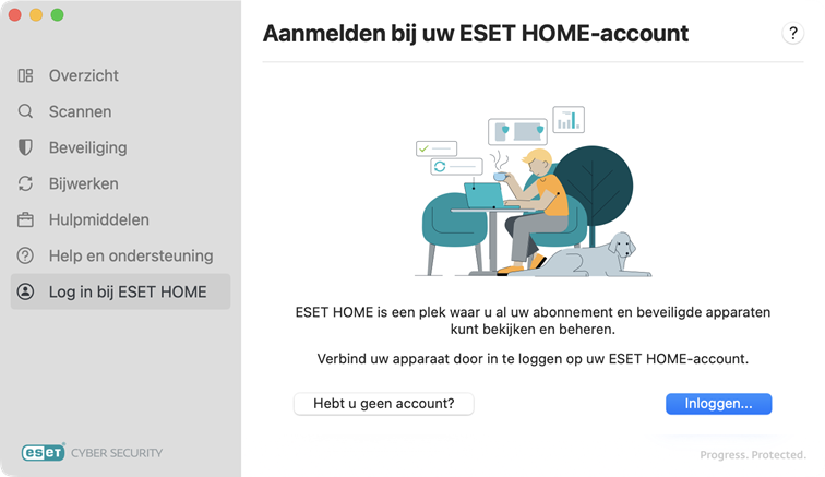 Aanmelding bij ESET HOME Aanmelding bij ESET HOME