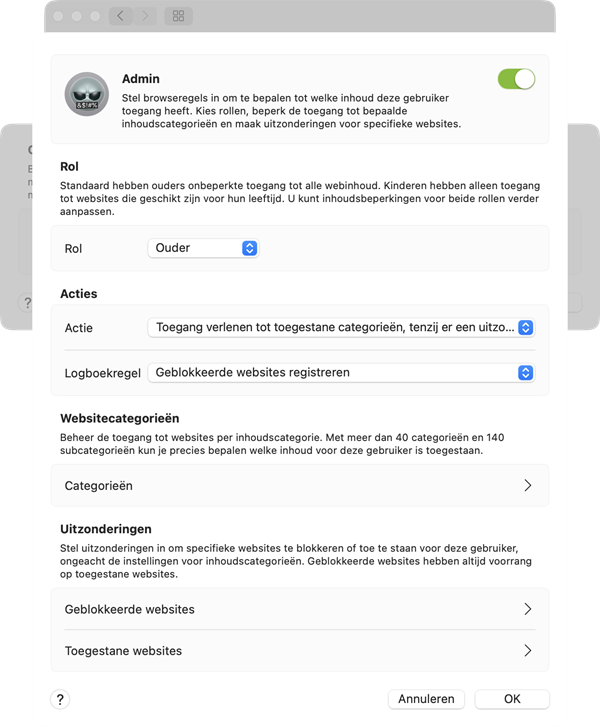 regels voor ouderlijk toezicht
