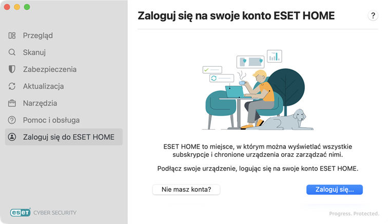 Logowanie do ESET HOME
