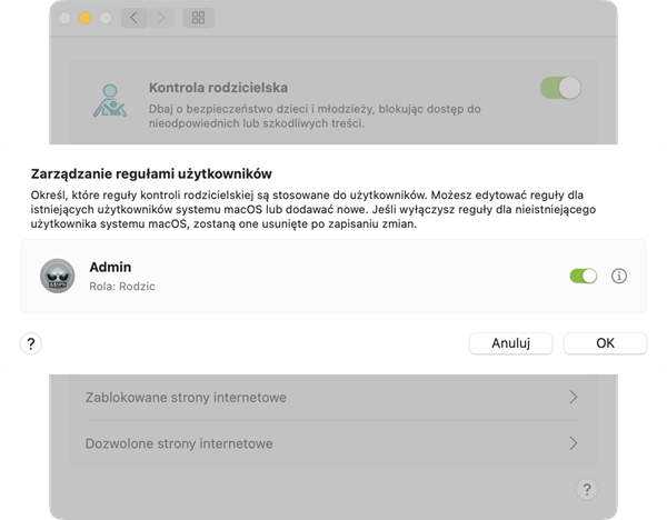 zarządzaj regułami kontroli rodzicielskiej zarządzaj regułami kontroli rodzicielskiej