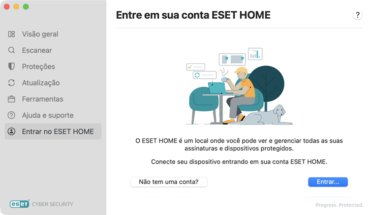 Entrar no ESET HOME