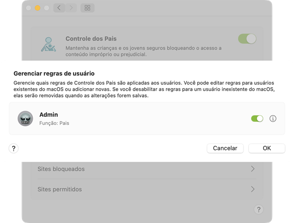 gerenciar regras de controle dos pais gerenciar regras de controle dos pais