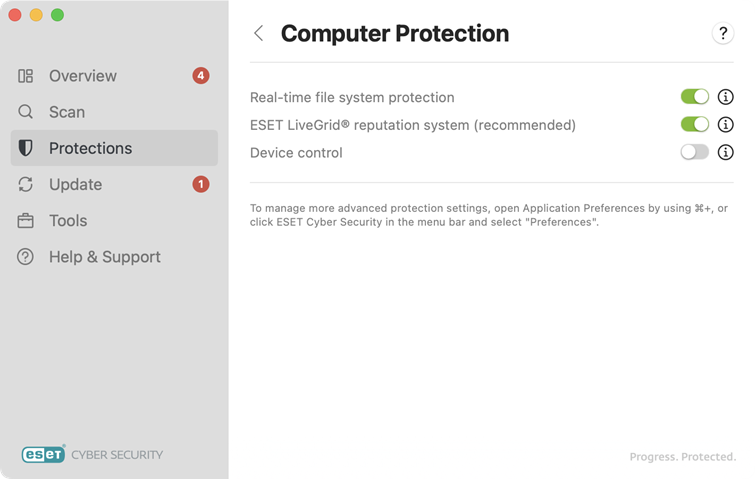 Computer protection + update options