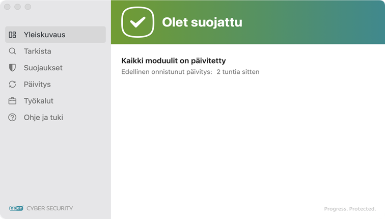ESET Cyber Security suojaustila ESET Cyber Security suojaustila