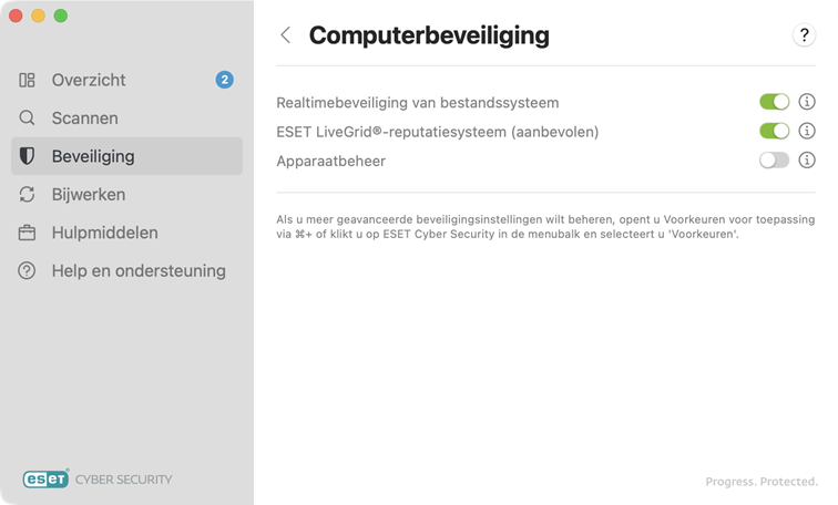 Opties voor computerbeveiliging Opties voor computerbeveiliging