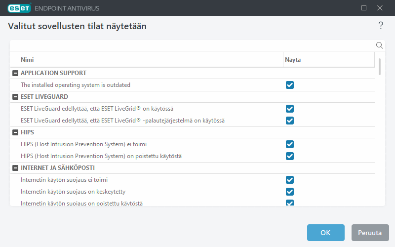Sovellusten tilat Sovellusten tilat