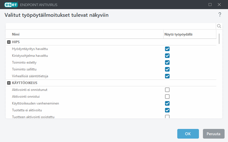 Työpöytäilmoitukset