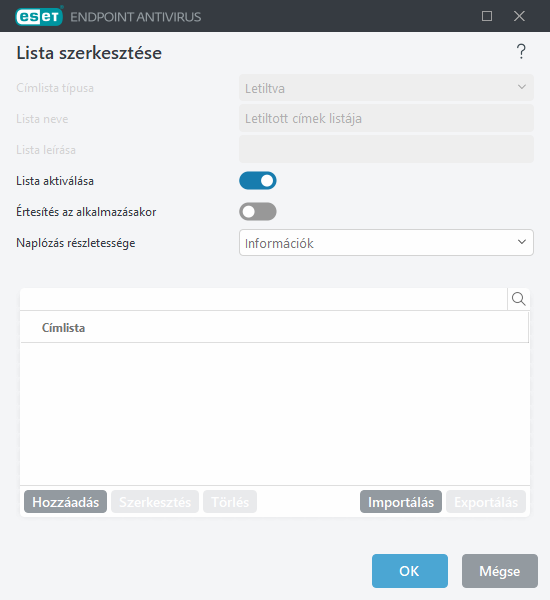 URL-listák kezelése URL-listák kezelése