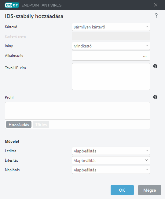 IDS-szabály hozzáadása IDS-szabály hozzáadása