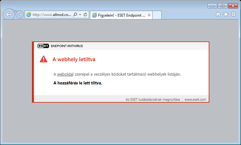 A webhely letiltva