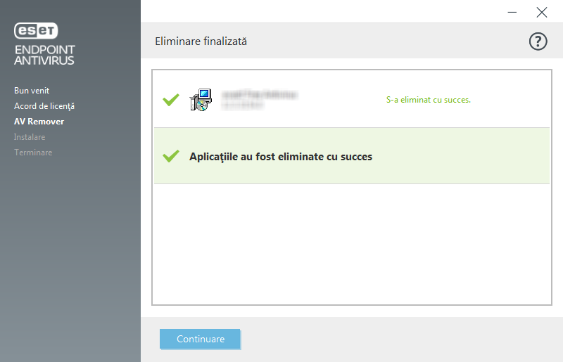 Eliminare finalizată