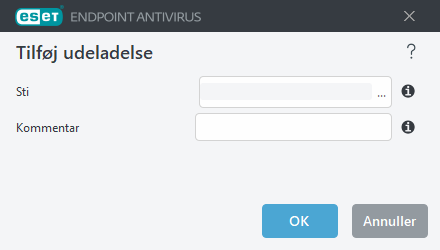 Tilføj udeladelse