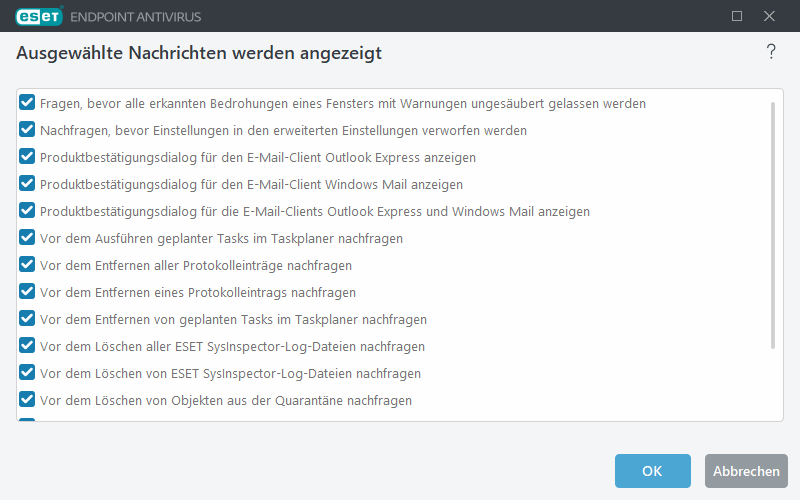 Bestätigungsnachrichten