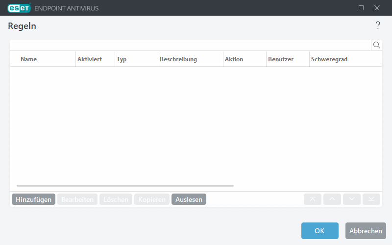 Regel-Editor für die Medienkontrolle