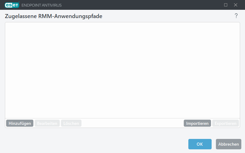 Zugelassene RMM-Anwendungspfade