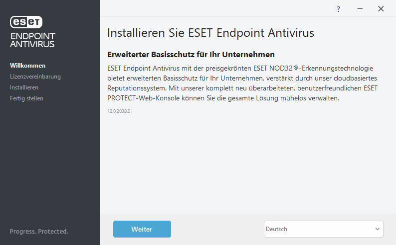 Installation – Begrüßung