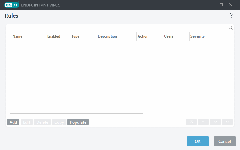 Device control rules editor