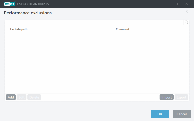Performance exclusions