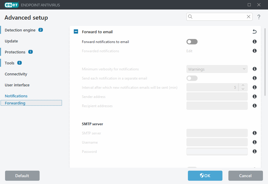 Forwarding Advanced setup Forwarding Advanced setup