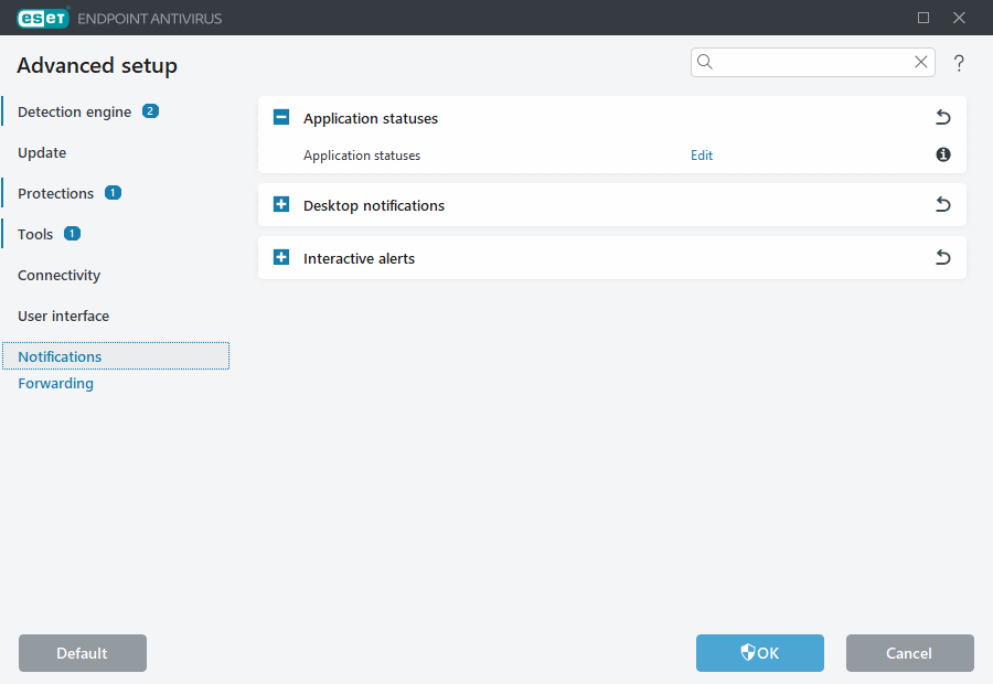 Notifications Advanced setup