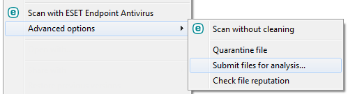 Context menu Context menu