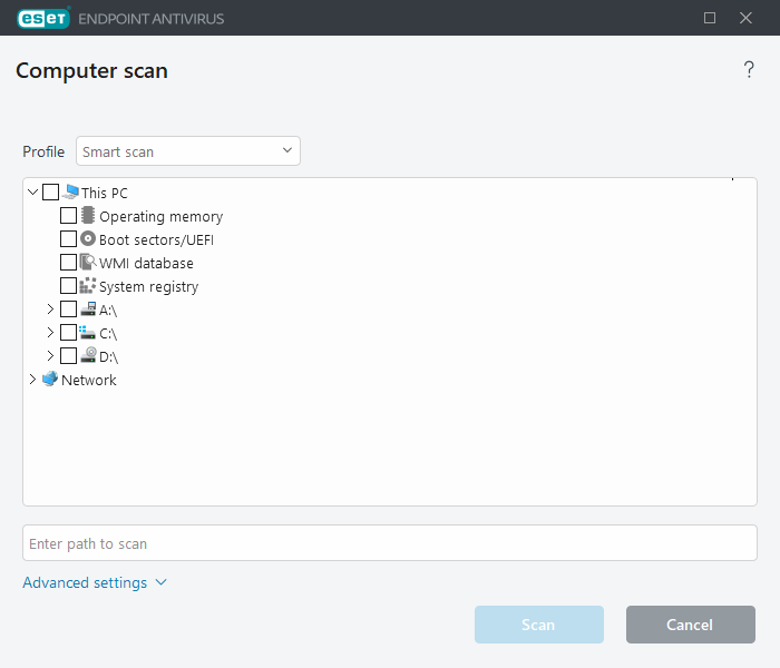 Custom scan Custom scan