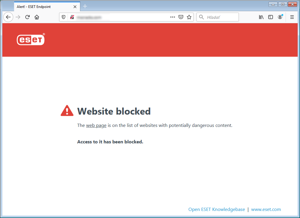 Website blocked