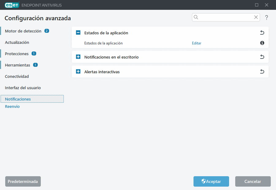 Configuración avanzada de notificaciones
