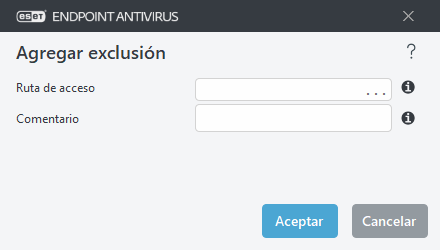 Agregar exclusión