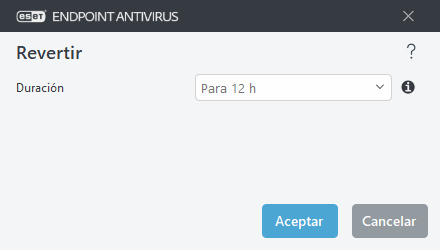 Intervalo de tiempo de reversión