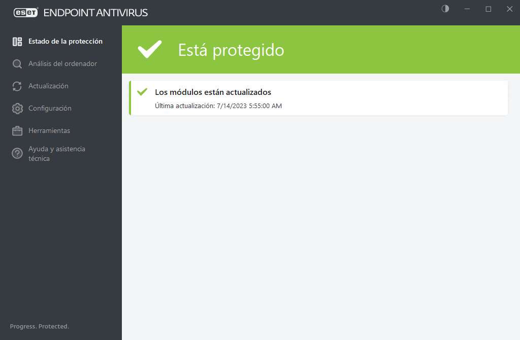 Estado de la protección
