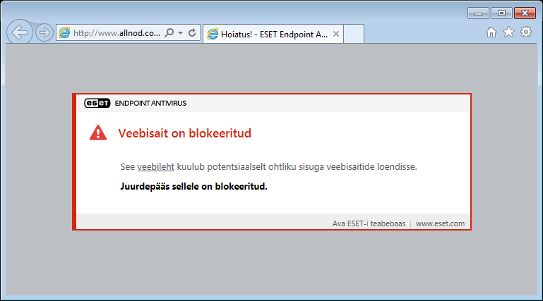 Veebisait on blokeeritud